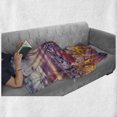 thumbnail image 6 of Prague Soft Flannel Fleece Throw Blanket, Old Town Square with Sunset Rays over the Buildings Evening Sky Pattern Tourism, Cozy Plush for Indoor and Outdoor Use, 50" x 70", Multicolor, by Ambesonne, 6 of 6