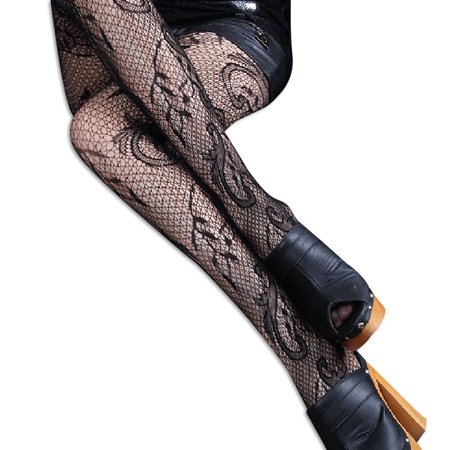 

3pcs Women Ladies Breathable Mesh Flower Pattern Stockings Lace Hollow Pantyhose No.09