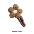thumbnail image 2 of Plush knitted flower duckbill clip, back of head disc-shaped Hairs clip, straight line clip, 2 of 6