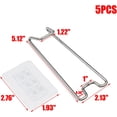 thumbnail image 2 of MY MIRONEY 5Pcs Adhesive Easel Back Silver Metal Picture Frame Easel Back Stand Self Stick Easel Back Support for Photo Paintings Display, 5.12"" Height, AMT00004389, 2 of 8