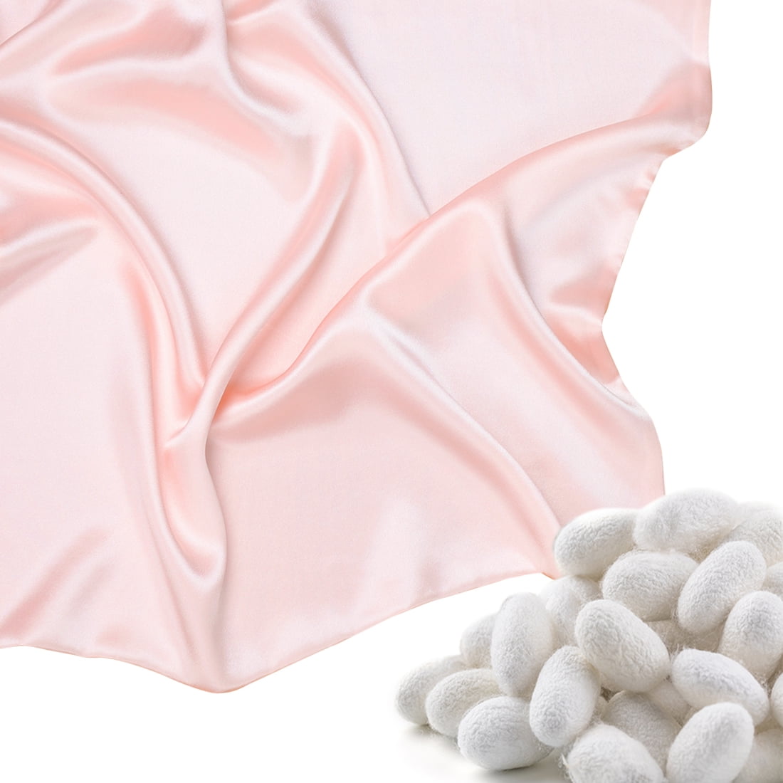 Unique Bargains Silk Pillowcase for Hair 1Pcs Pink Standard