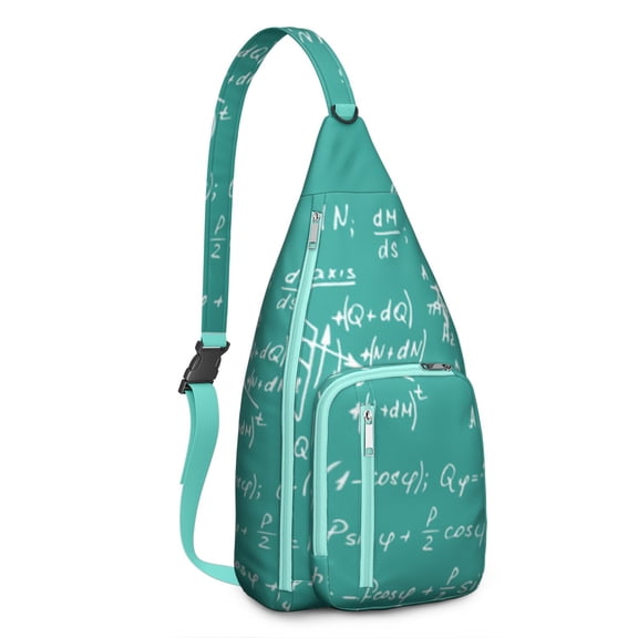 Scientific Knowledge Chest Bag - Waterproof Laboratory Print Crossbody Sling Pack, Lightweight Shoulder Bag for Biology Students