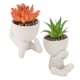 thumbnail image 3 of 2 Piezas De Decoración De Macetas Suculentas Artificiales, Linda Decoración Suculenta Falsa De Forma Humana Con Plantas Artificiales Para Estante De , Oficina, Decoración, 3 of 7