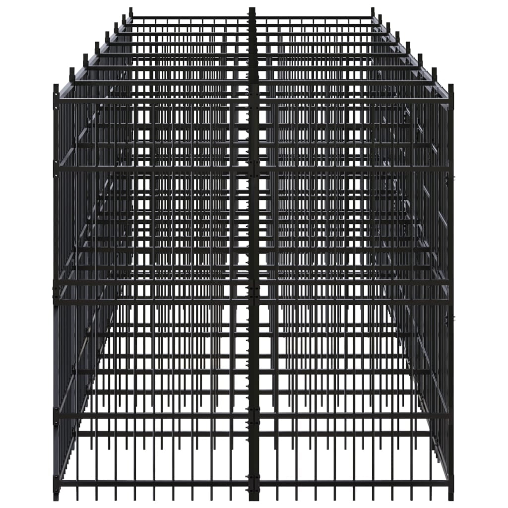 vidaXL Outdoor Dog Kennel Steel 138.9 ft²