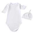 thumbnail image 1 of 2 Pcs Nouveau-Né Bébé Fille Garçon Rentrant à la Maison Robe Nouée Unisexe Tenue de Sommeil Pyjama, 1 of 6