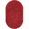 thumbnail image 5 of Unique Loom Davos Shag Collection Area Rug - Solid (3' 1" x 5' 3" Oval Poppy), 5 of 7