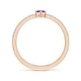 thumbnail image 2 of ANGARA Natural Marquise Amethyst Parallel Split Shank Ring with Accents in 14K Rose Gold for Women (Size-5x2.5mm) | February Birthstone, Anniversary, Jewelry Gift for Women | Natural Amethyst Ring, 2 of 9
