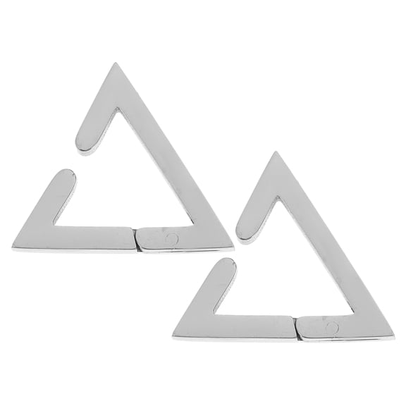 POPETPOP Stereo Earrings Triangular Titanium Steel Minimalist Earrings for Ear