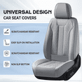 thumbnail image 5 of Coverado Front Car Seat Covers, Premium Leather Seat Protectors, Classic Auto Interior Cushions Universal Fit for Most Cars, SUVs and Trucks, Gray, 5 of 8