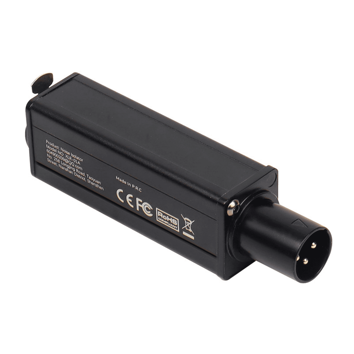 XLR Audio Noise Isolator Balanced Audio Common Ground Current Sound Elimination Noise Reduction Mixer Microphone Sound,1 * XLR Audio isolator,Black
