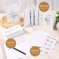 thumbnail image 3 of 50pack Floral Greeting Card with Envelope Blank Note Card Set for Any Occasion Multiple Floral Designs Cards for Thank You Wedding Invitation Colorful, 3 of 10