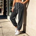 thumbnail image 5 of JOANKDMI Velour Joggers for Women Sweatpants Buttery Soft Thermal Baggy Tapered Cuffed Ankle Elastic Drawstring Waist with Pockets for Winter Lounge Athletic Track Pants, 5 of 7