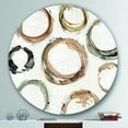 thumbnail image 2 of Designart 'Geometric Circle Natural Balance I' Geometric Metal Circle Wall Art - Disc of 36, 2 of 5