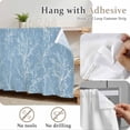 thumbnail image 6 of Blue Botanical Cabinet Curtains 35"W x 35"L, Vintage Floral Plants Branch Sink Skirt for Bathroom Vanity Kitchen Self Adhesive, Dust-Proof Privacy Curtain for Shelves Closet Laundry Room Pantry, 6 of 9