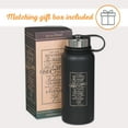thumbnail image 6 of Christian Art Gifts Large Stainless Steel Double Wall Vacuum Sealed Insulated Water Bottle for Men & Women: For God So Loved - John 3:16 Inspirational Bible Verse, Leak/Spill Proof, Black, 32 oz., 6 of 7