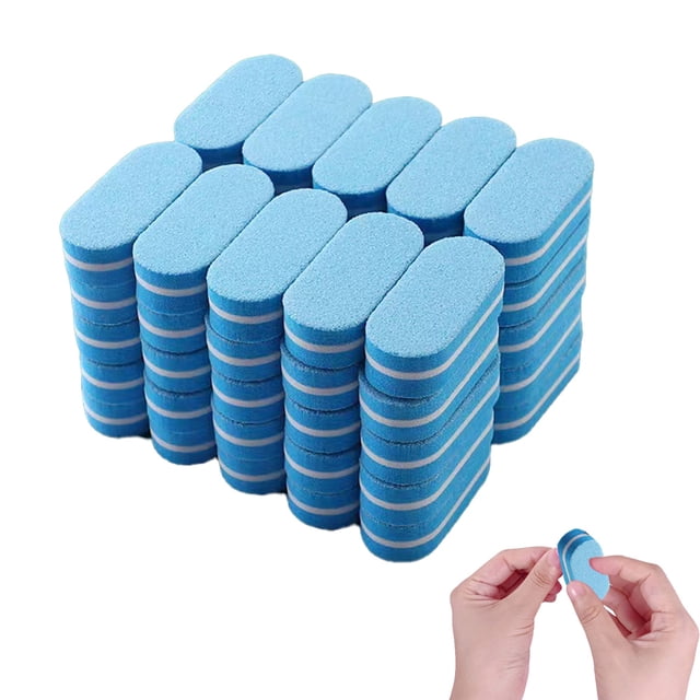 Mini bloque de limas de uñas, pulidor de esponja de grano 100/180 para uñas acrílicas, bloque de pulido de doble cara para herramientas de manicura.