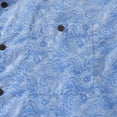 thumbnail image 3 of YIUME Hawaiian Shirts For Men Traditional Koi Carp Printed 100% Cotton Short Sleeve - Blue, 3 of 8