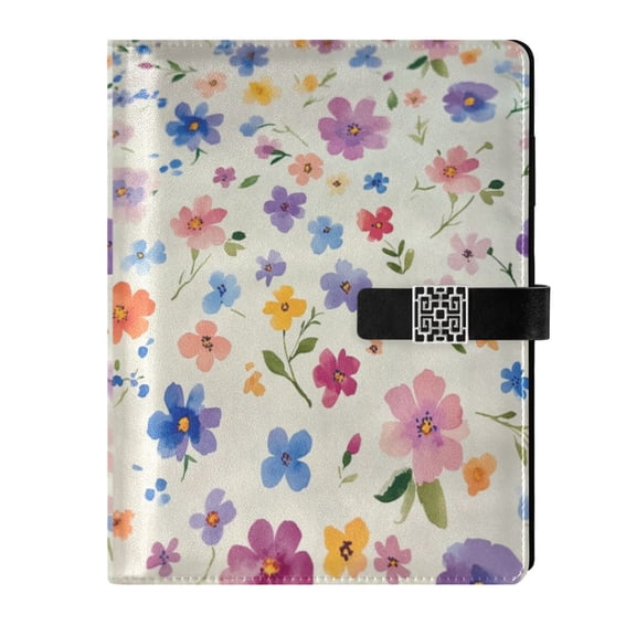 Premium Faux Leather Notebook - Refillable, Multi-Functional Organizer, 23.3x17cm, All-Season Use，A Watercolor