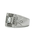 thumbnail image 4 of Men's 1.24 Ct Round Cut Cubic Zirconia, Silver Stainless Steel Ring Size 11, 4 of 5