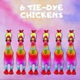 thumbnail image 4 of Animolds Tie Dye Screaming Rubber Chicken Toy, Set of 6, 4 of 6