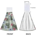 thumbnail image 4 of SKYSONIC Blue and Pink Flowers Pattern on Green 2Pcs Hanging Hand Towels with Hanging Loop, Absorbent Bathroom Hand Towels Soft Thick Dish Cloth Hand Towels for Kitchen Bathroom, 12"x17" Hangi, 4 of 6