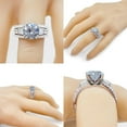 thumbnail image 6 of Sterling Silver Baguette Engagement Ring with a 9.00mm-2.50ct Round Center Stone-Sz 5.5, 6 of 7