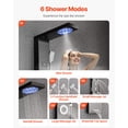 thumbnail image 3 of VEVOR Panneau de Douche Tour Système Acier Inoxydable Colonne Pluie Tête Massage Jet 6 Modes, 3 of 9