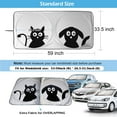 thumbnail image 4 of IC ICLOVER Auto Car Jumbo Sunshade Foldable Windshield Sun Shade Visor with Cat & Dog Design (59"x33") for Heat Block Wind Shield Screen UV Rays Full Protection, Trucks SUVs Vans, 4 of 8