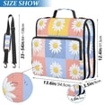 thumbnail image 2 of FORMRS Zipper Binder with Shoulder Strap 2-inch Ring 500 Sheet Capacity File Bag, Light Blue Daisy, 2 of 5