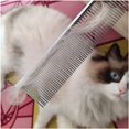 thumbnail image 2 of "Efficient Pet Grooming Combs - Stainless Steel Flea & Metal Dog Comb with Rounded Teeth for Tangle-Free Long & Short Haired Dogs & Cats" (180 characters), 2 of 4