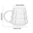 thumbnail image 3 of Wzzjkit Christmas Glass Coffee Mugs, Clear Large Coffee Mug with Handles, Transparent Tea Cup for Hot/Cold Beverages, 350ml Glassware Set for Milk, Americano, Cappuccino, 3 of 6