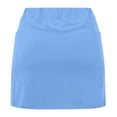 thumbnail image 6 of FASHOFT Tennis Skirt For Women Solid Color Elastic Double Layer Skort With Outer Pockets Relaxed Fit For Fitness And Casual Sports Wear Womens Athletic Skirts Light Blue, 6 of 6