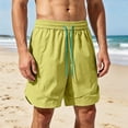 thumbnail image 2 of Inglocry Mens Athletic Running Shorts with Zipper Pocket Quick Dry Lightweight Stretch Gym Basketball Workout Sport Tennis Hiking Shorts Yellow XL, 2 of 7