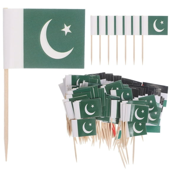 EXHUMKY 100pcs Country Flag Picks for Cake Toppers, Party Decorations, Cupcake Accessories and Event Celebrations