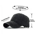 thumbnail image 7 of SPRING PARK Vintage Solid Color Anti UV Outdoor Sports Ponytail Hat Baseball Cap Men Women, 7 of 7