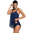 thumbnail image 3 of Women's 2 Pieces Lace Tankini Swimsuit Set Plus Size, 3 of 6