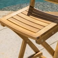 thumbnail image 4 of GDF Studio Oxon Outdoor Acacia Wood Folding 31 Inch Barstool, Teak, Set of 2, 4 of 11