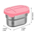 thumbnail image 3 of YIKA Tupperware Container 304 Stainless Steel Crispers Bento For Dipping Dishs Kitchen Storage Pink, 3 of 5