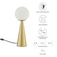 thumbnail image 2 of Apex Glass Globe Glass Table Lamp, White Satin Brass, 2 of 7