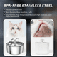 thumbnail image 4 of 3.2L/108oz Large Capacity Stainless Steel Pet Water Dispenser Ultra-Quiet Automatic Dog Watering Bowl Cat Dog Watering Supplies ShopWise Round, 4 of 11