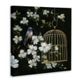 thumbnail image 3 of Stupell Industries Evening Song Birdcage over Black Canvas Wall Art design by Nan, 17 x 17, 3 of 7