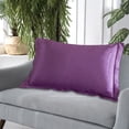 thumbnail image 5 of Oliegs Heated Blanket Solid Color Faux Silk Pillowcase Silk No Zipper Envelope Pillow Pillow Cover Chocolate, 5 of 5