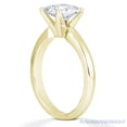 thumbnail image 3 of Square Brilliant Cut Charles & Colvard Moissanite 4-Prong Solitaire Engagement Ring in 14k Yellow Gold, 3 of 4