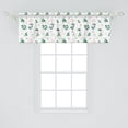 thumbnail image 2 of Ambesonne Forest Valance Pack of 2, Scandinavian Trees Leaves, 54"X18", Green and Multicolor, 2 of 4