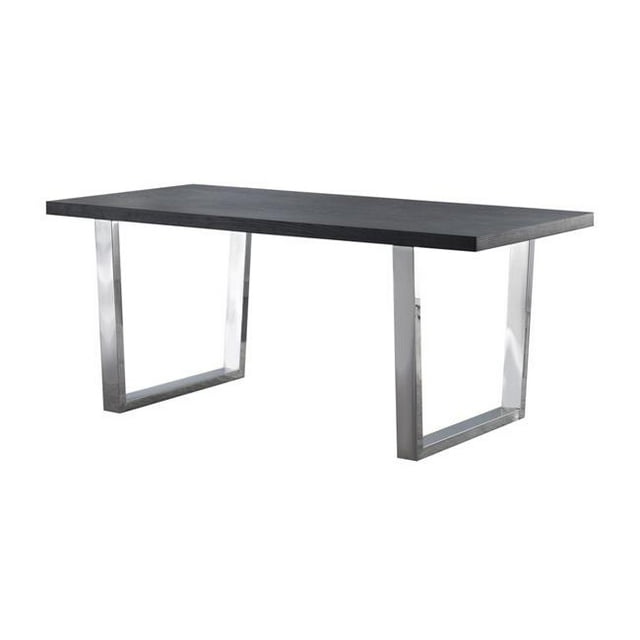Coast to Coast 36584 30.5 x 71 x 35.5 in. Révérer Table à Manger & 44; Gris & Argent