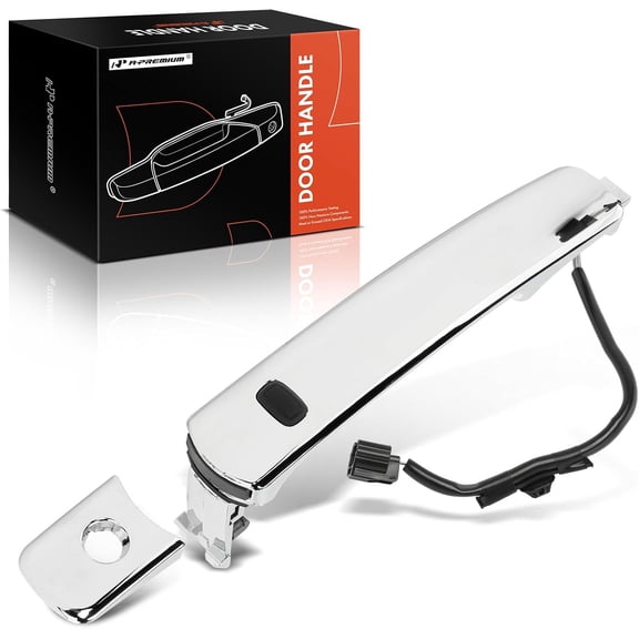 A-Premium Front Driver Side Exterior Door Handle with Keyhole Compatible with Nissan Rogue 2010 2011 2012 2013, Chrome, Replace# 80645CA000, 80640CZ31B