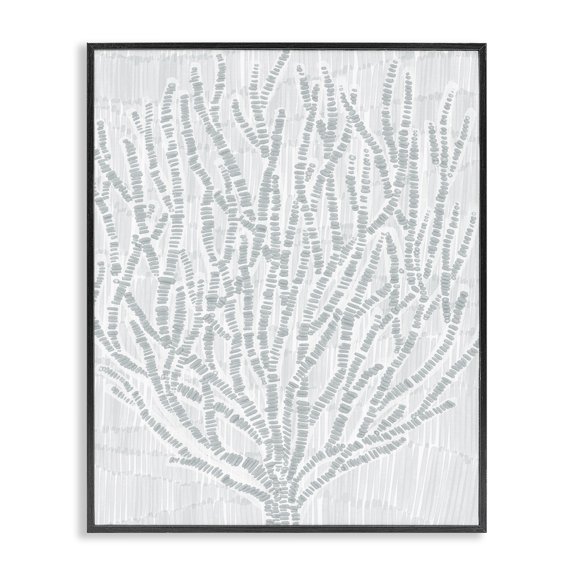 Stupell Industries Sketched Coral Sprigs Nautical & Beach Painting Black Framed Art Print Wall Art, 11 x 14