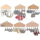 thumbnail image 4 of Farfi - 3 pares de pendientes redondos con borlas en forma de lágrima para mujer, pendientes con gancho para la oreja, joyería para fiestas, HQEF 1466, 4 of 5