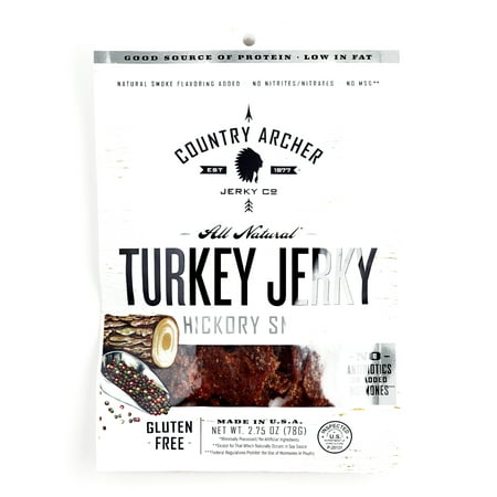 Country Archer Hickory Smoke Turkey Jerky  3 oz each (2 Items Per