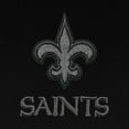 thumbnail image 2 of Men's Antigua Black New Orleans Saints Tonal Logo Tribute Quarter-Zip Pullover Top, 2 of 2